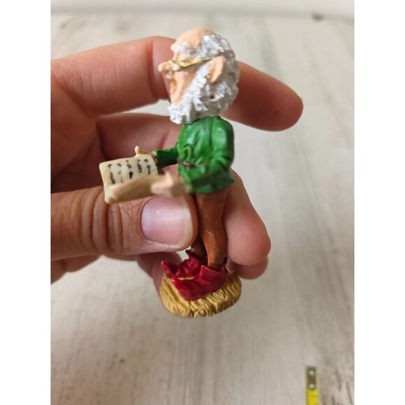 Vintage Santa elf reading singing choir village figurine Xmas - Picture 2 of 9